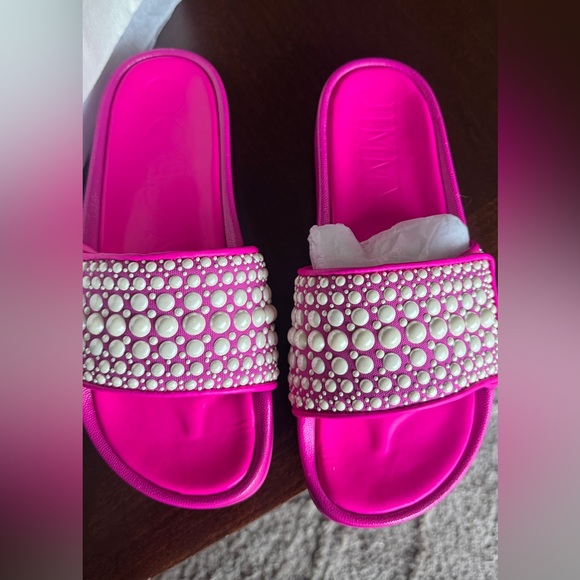 Jimmy Choo Shoes - Jimmy Choo Fitz Fuchsia with Pearls NWT size 39 New never worn